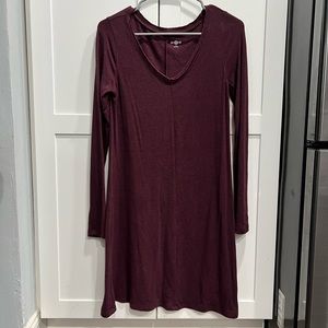 Dark Purple Sweater Dress